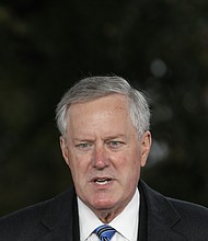 A former Mark Meadows' aide 'covered new ground' in her recent deposition before the January 6 Committee. Meadows is pictured here in Washington, DC, on October 25, 2020.
Mandatory Credit: Yuri Gripas/Bloomberg/Getty Images