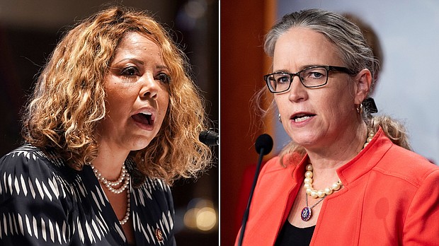 A competitive primary for a Georgia House seat has locked two Democratic members of Congress -- Lucy McBath and Carolyn Bourdeaux -- in a tough fight for reelection.
Mandatory Credit:	AP licensed