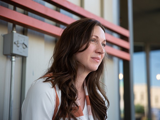 Jennifer Strahan is challenging Rep. Marjorie Taylor Greene for the GOP nomination in Georgia's 14th Congressional District.
Mandatory Credit:	Austin Steele/CNN