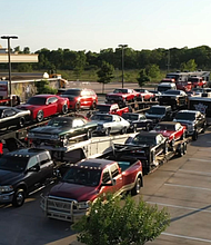 Turkey Leg Hut transported over 30 classic cars and vehicles to the Rick Ross Promise Land Car & Bike Show