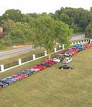 The massive Turkey Leg Hut display at the Rick Ross Promise Land Car & Bike Show