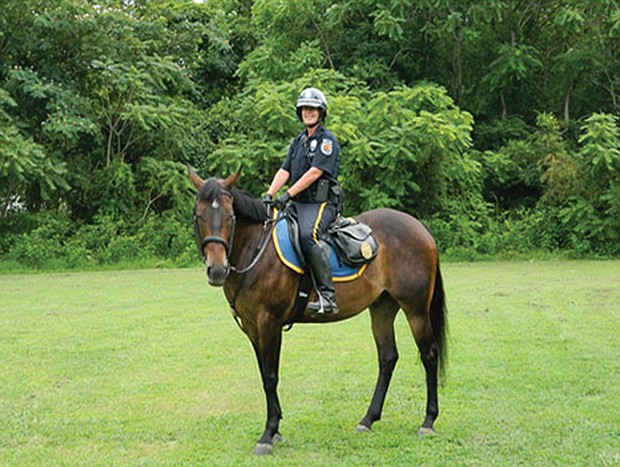 Scooter and Officer Amanda Acuff