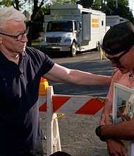 Med aide Angel Garza, right, rushed to Robb Elementary School on May 24 and arrived as officials started escorting shell-shocked children from the classrooms.
Mandatory Credit:	CNN