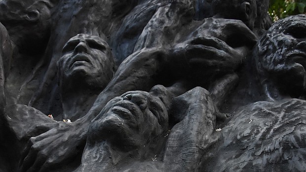 A replica of Hong Kong's 'Pillar of Shame' is unveiled in Norway.
Mandatory Credit:	Leanna Lunde