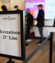 The first five customers wait in line to enter Apothecarium Dispensary on April 21 in Maplewood, New Jersey, on the first day of legal recreational marijuana sales in the state.
Mandatory Credit:	Michael M. Santiago/Getty Images