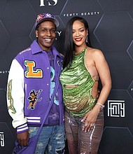 In a recently published interview with Dazed just before Rihanna gave birth, ASAP Rocky pictured here alongside Rihanna in February said he "will always remind my children to never lose their imagination, even as adults, no matter what."

.
Mandatory Credit:	Mike Coppola/Getty Images