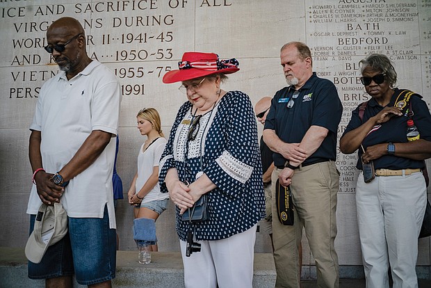 Richmonders and various members of the U.S. military attended the Commonwealth Memorial Day Ceremony at the Virginia War Memorial in Richmond on Monday.