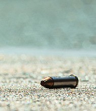 A bullet casing is seen at the crime scene after at least three people were killed and 11 injured in a shooting in the busy South Street area of Philadelphia on Sunday, June 5.
Mandatory Credit:	Lokman Vural Elibol/Anadolu Agency/Getty Images