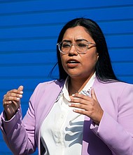 Jessica Cisneros, the Democratic primary challenger to Rep. Henry Cuellar in Texas, says she plans to file for a recount of their runoff election. Cuellar leads by 197 votes out of more than 45,000 counted so far.
Mandatory Credit:	Eric Gay/AP