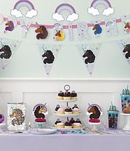 Afro Unicorn brings an assortment of party supplies to Walmart. (PRNewsfoto/Afro Unicorn)