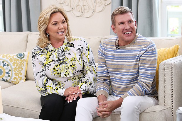 Reality TV personalities Julie Chrisley, left, and Todd Chrisley visit Hallmark's "Home & Family" on June 18, 2018. The "Chrisley Knows Best" stars were on June 7 found guilty of conspiring to defraud community banks out of more than $30 million of fraudulent loans.
Mandatory Credit:	Paul Archuleta/Getty Images/FILE