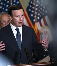 Sen. Chris Murphy of Connecticut, the lead Democrat in the bipartisan negotiations on gun safety reform, told CNN he believes there will be more than 10 Republicans supporting gun safety reform in the Senate.
Mandatory Credit: Sarah Silbiger/Bloomberg/Getty Images