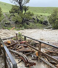 As the waters begin to recede after forcing Yellowstone National Park to close temporarily and prompting the evacuations of residents -- park officials are assessing the catastrophic damage while also bracing for the possibility of more flooding.
Mandatory Credit:	National Park Service/AP