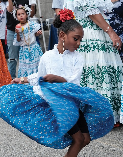 Asia Anthony was among the La Palma dance group’s energetic performers during Saturday’s ¿Qué Pasa? Festival in Shockoe Slip. The Virginia Hispanic Chamber of Commerce sponsors the festival to showcase the diversity and beauty of Hispanic and Latin American cultures. The festival was canceled for two years due to the COVID-19 pandemic.