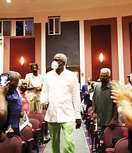 Robert L. “Bobby” Dandridge is greeted by family, friends and fans during “The Bobby Dandridge Legacy Celebration” last Saturday at Maggie Walker Governor’s School.