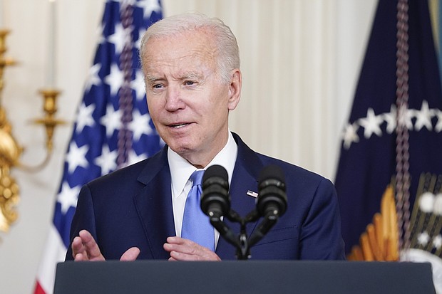 President Joe Biden pictured on June 16, in Washington says he is "not likely" to visit Ukraine when he travels to Europe for the Group of Seven summit and a meeting of NATO leaders.
Mandatory Credit:	Evan Vucci/AP