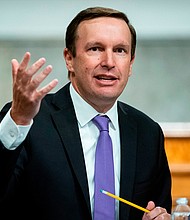 The South Dakota state Senate on June 21 voted to convict and remove state Attorney General Jason Ravnsborg from office on two articles of impeachment after he struck and killed a pedestrian in September 2020.
Mandatory Credit:	Erin Woodiel/AP