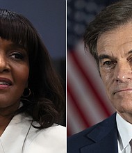 Mehmet Oz, right, the Republican nominee in Pennsylvania's US Senate race, has been claiming that everyone he defeated in the party primary has now endorsed him. But that's not true.
Mandatory Credit:	Getty Images