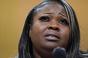 Wandrea “Shaye” Moss, a former Georgia election worker, testifies Tuesday as the House select committee investigating the Jan. 6 attack on the U.S. Capitol continues to reveal its findings of a year-long investigation, at The Capitol in Washington.