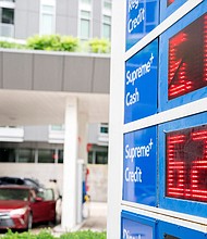 Gas prices are displayed on a sign in Washington, DC, on June 14. The oil industry is calling for a "tone shift" from the White House on finger-pointing over rising gas prices.
Mandatory Credit:	Stefani Reynolds/AFP/Getty Images/FILE