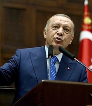 European and U officials eye the G7 summit as a place to finally make progress for Finland and Sweden to join NATO. Turkish President Recep Tayyip Erdogan here speaks in Ankara, Turkey, on May 18.
Mandatory Credit:	Mustafa Kaya/Xinhua/Getty Images