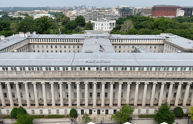 Seen here is the US Treasury Department building East of the White House, in Washington DC on May 20. The worst may be over for bonds.
Mandatory Credit:	Daniel Slim/AFP/Getty Images