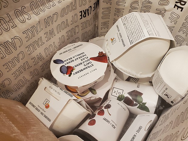 Various frozen healthy meal items are visible inside a Daily Harvest frozen meal kit box in Lafayette, California in October 2021. Daily Harvest is facing backlash over the voluntary recall of one of its products.
Mandatory Credit:	Gado/Archive Photos/Getty Images