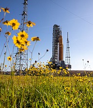 NASA's Artemis I Moon rocket arrives at Launch Pad 39B at the agency's Kennedy Space Center in Florida on June 6.
Mandatory Credit:	NASA/Ben Smegelsky