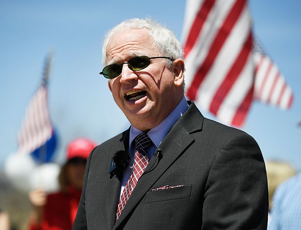 Right-wing attorney John Eastman has dropped his challenge to the House's pursuit of his call log data, according to a new federal court filing.
Mandatory Credit:	Andy Cross/MediaNews Group/The Denver Post/Getty Images