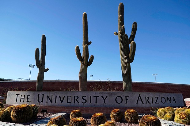 The University of Arizona is waiving tuition and fees for undergraduate students enrolled in one of the state's federally recognized tribes.
Mandatory Credit:	Kirby Lee, via AP