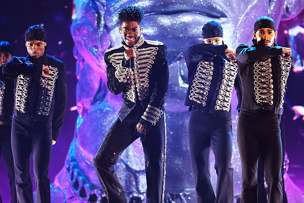 Lil Nas X, here at the Grammys in April, is speaking out about his relationship with the BET Awards.
Mandatory Credit:	Rich Fury/Getty Images for The Recording Academy