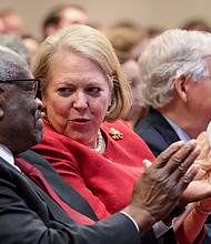 A lawyer for Virginia "Ginni" Thomas said in a letter to the January 6, 2021, House select committee on Tuesday that he "does not believe there is currently a sufficient basis to speak with" the conservative activist.
Mandatory Credit:	Drew Angerer/Getty Images