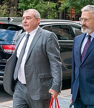 Lev Parnas, left, a former associate of Rudy Giuliani, was sentenced to 20 months in prison on June 29.
Mandatory Credit:	David Dee Delgado/Getty Images