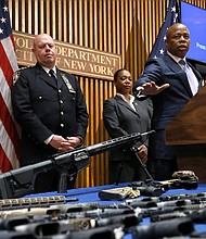 New York City officials are scheduled to announce on June 29 the city is filing lawsuits against five retailers of so-called ghost guns.
Mandatory Credit:	John Lamparski/Sipa USA/AP