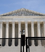 The Supreme Court, seen in Washington, on June 26 allowed a congressional map in Louisiana to remain in place for the next election, freezing a lower court ruling that said the map likely violates the Voting Rights Act by diluting the power of Black voters.
Mandatory Credit:	Elizabeth Frantz/Reuters