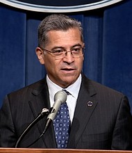US Department of Health and Human Services Secretary Xavier Becerra announced multiple steps to protect access to reproductive health care in a news conference on June 28.
Mandatory Credit:	Pool