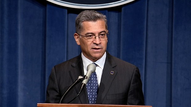 US Department of Health and Human Services Secretary Xavier Becerra announced multiple steps to protect access to reproductive health care in a news conference on June 28.
Mandatory Credit:	Pool