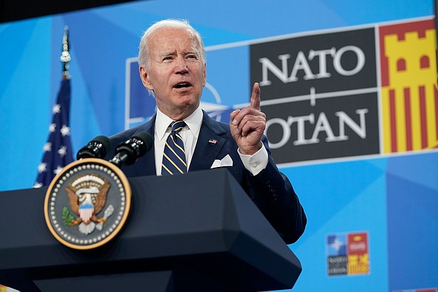 US President Joe Biden said on June 30 that he would support making an exception to the filibuster in order to codify abortion rights and the right to privacy through legislation passed by Congress.
Mandatory Credit:	Susan Walsh/AP