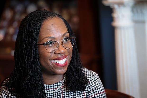 Ketanji Brown Jackson joins the US Supreme Court as first Black woman on the bench.
Mandatory Credit:	Win McNamee/Getty Images