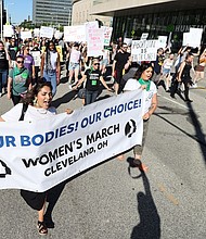 Protestors take to the streets, marching in protest to the Supreme Court's decision to overturn Roe vs. Wade, stripping the federal government of abortion rights and giving it back to the states.