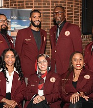 The DGPH program’s assistant director of Analytics and Career Placement with MPH graduate students.