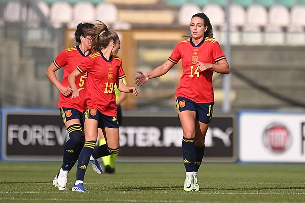 Alexia Putellas celebrates after scoring the equalizer against Italy.
Mandatory Credit: Tullio M. Puglia/Getty Images Europe/Getty Images