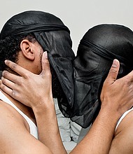 This photo of a kiss is a modern allegory for queer Black love.
Mandatory Credit: D'Angelo Lovell Williams