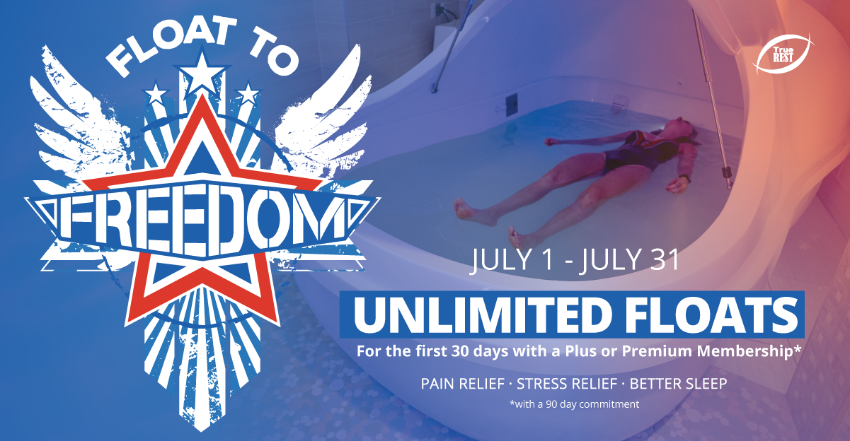 Float to Freedom All Month Long at True REST Float Spa Houston Style