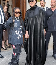 While the world is seemingly one big runway for Kim Kardashian, July 6 saw her stepping onto an actual catwalk at Balenciaga's latest show during Paris Haute Couture Week.
Mandatory Credit:	Jacopo M. Raule/Getty For Balenciaga