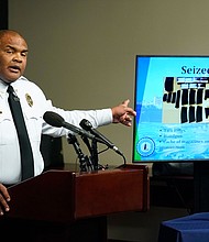 The tip led to arrests and the seizure of multiple guns, Richmond Police Chief Gerald Smith said July 6.
Mandatory Credit:	Steve Helber/AP