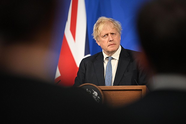 Prime Minister Boris Johnson, seen here at Downing Street on May 25, in London, is to resign on Thursday.
Mandatory Credit: Leon Neal/Getty Images