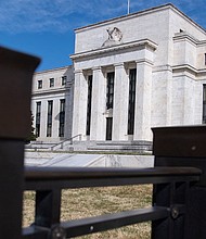US stocks mostly shrugged at the news on Wednesday that consumer prices jumped 9.1% year-over-year in June, a fresh 40-year high and a larger increase than forecast, and pictured the Marriner S. Eccles Federal Reserve Board building is seen in Washington, DC, March 16.
Mandatory Credit:	Saul Loeb/AFP/Getty Images/File