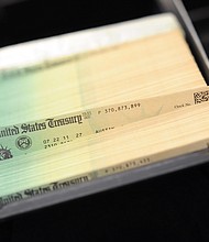Social Security recipients could see a 10.5% increase in their payments next year, driven by the steep rise in inflation, according to a new estimate and pictured, U.S. Treasury checks on July 18, 2011 in Philadelphia, Pennsylvania.
Mandatory Credit:	William Thomas Cain/Getty Images