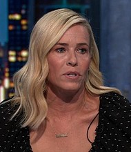 Chelsea Handler wrote on her own Instagram account Monday that her and Jo Koy are taking a break from their relationship. Handler is pictured here in a 2019 interview.
Mandatory Credit:	CNN